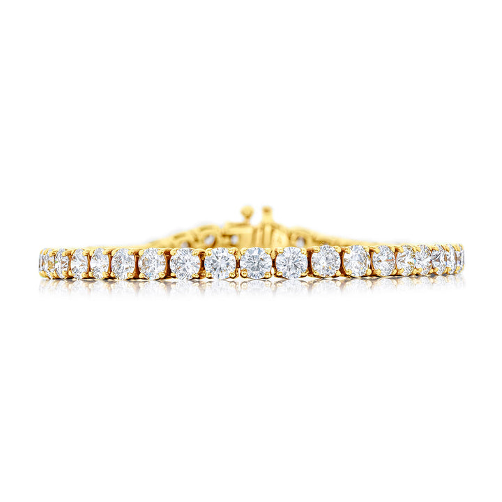18K Yellow Gold Round Diamond Bracelet