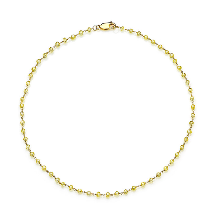 18K Yellow Briolette Fancy Yellow Diamond Necklace
