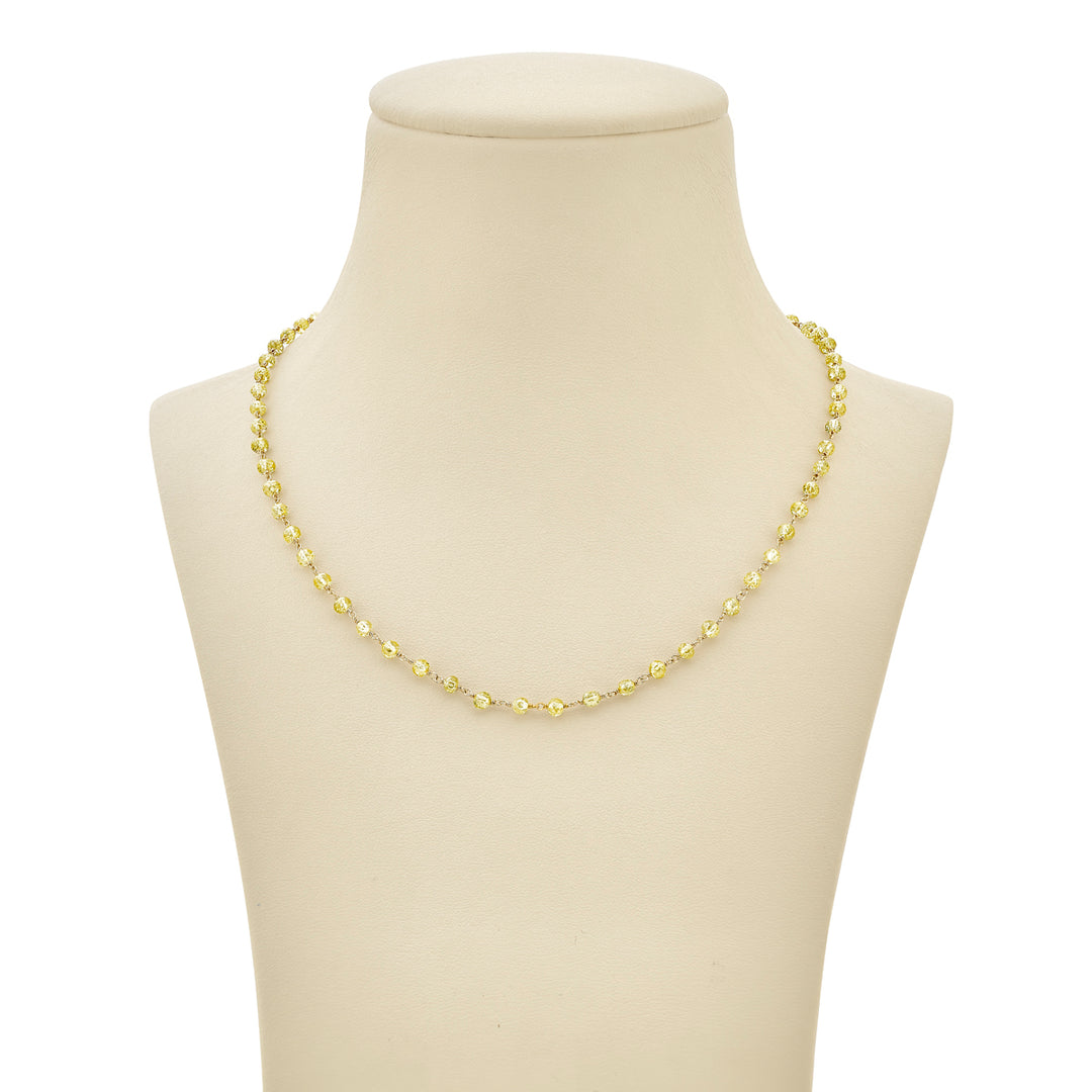 18K Yellow Briolette Fancy Yellow Diamond Necklace