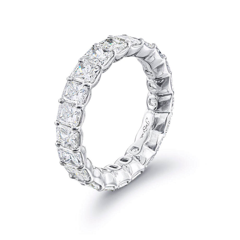 Diamond Eternity Band 20 Radiant Cut Diamonds Shared Prong