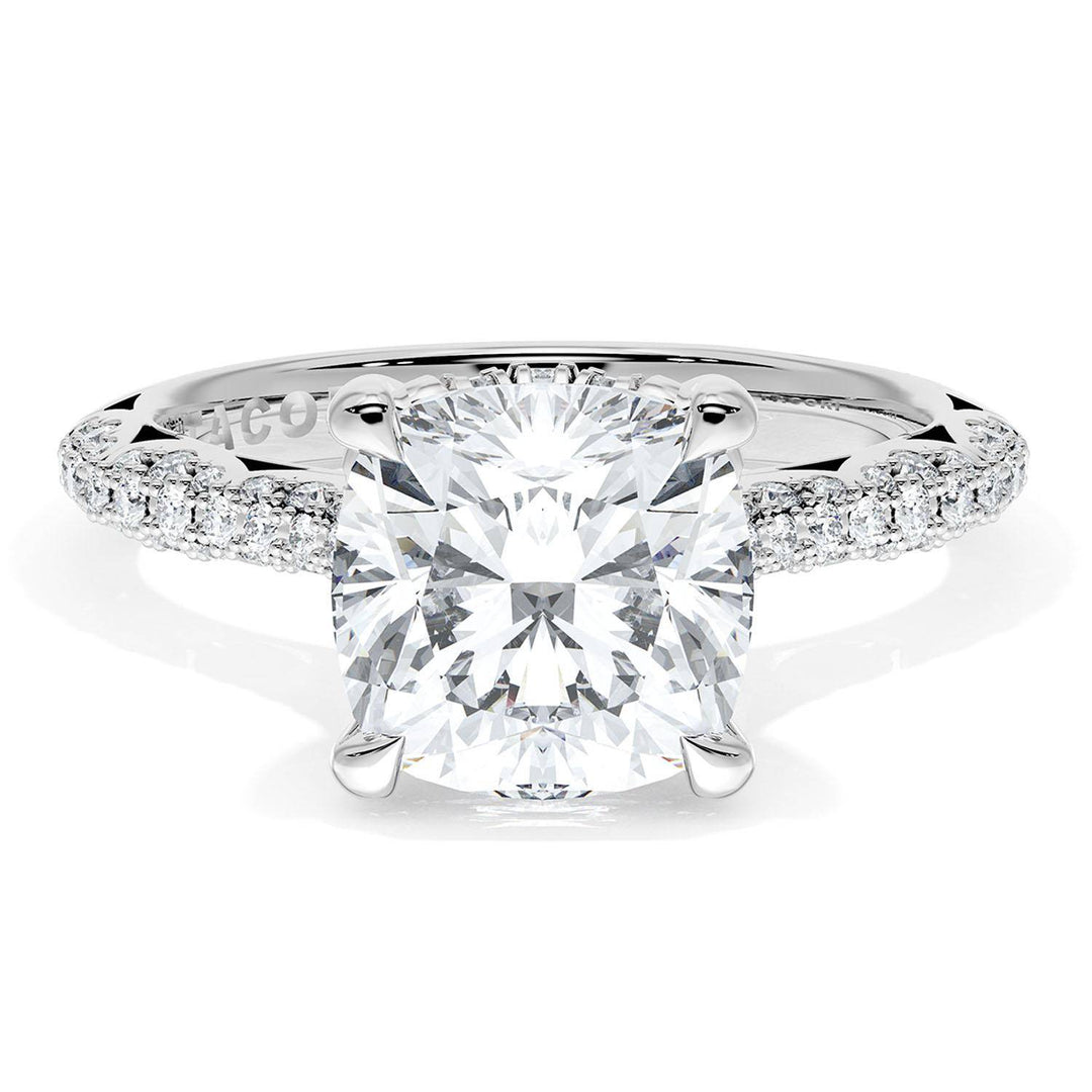 Cushion Bloom Engagement Ring
