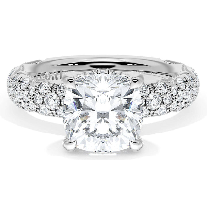 Cushion Bloom Engagement Ring