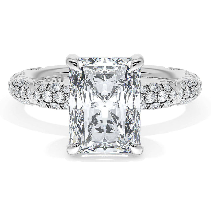 Radiant Bloom Engagement Ring