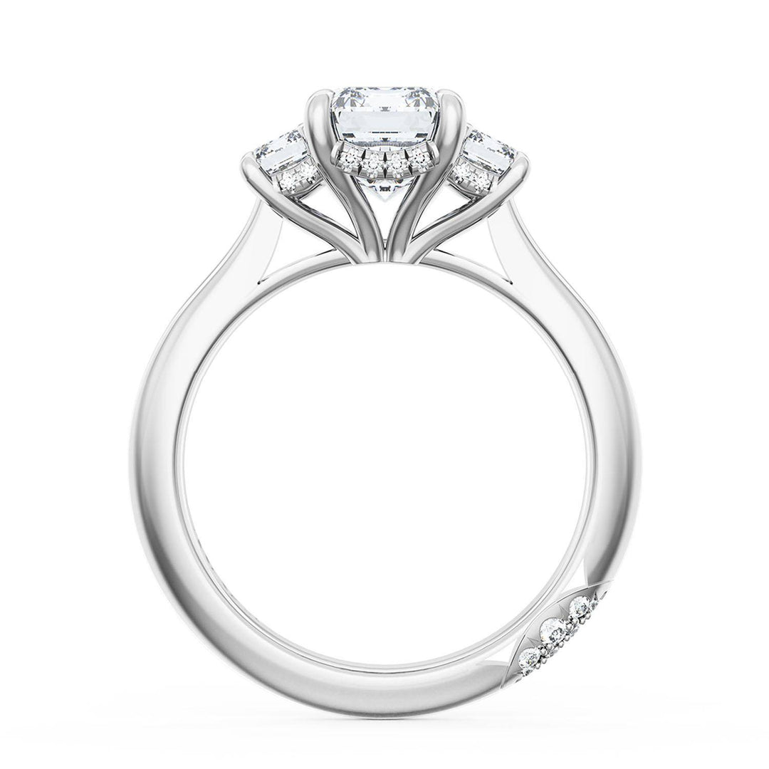 Emerald 3-Stone Engagement Ring