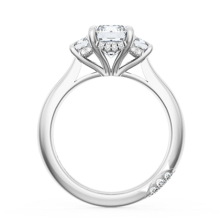 Emerald 3-Stone Engagement Ring