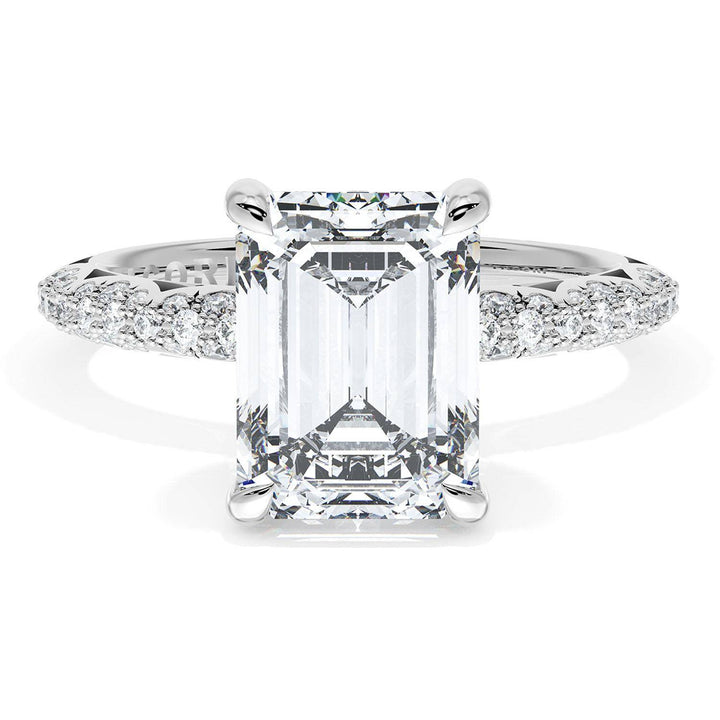 Emerald Bloom Engagement Ring