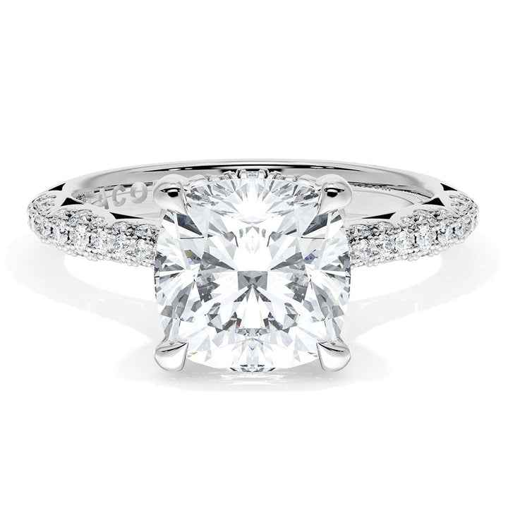 Cushion Bloom Engagement Ring