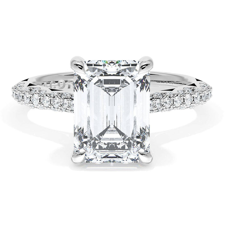 Emerald Bloom Engagement Ring