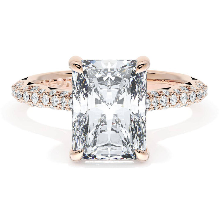 Radiant Bloom Engagement Ring