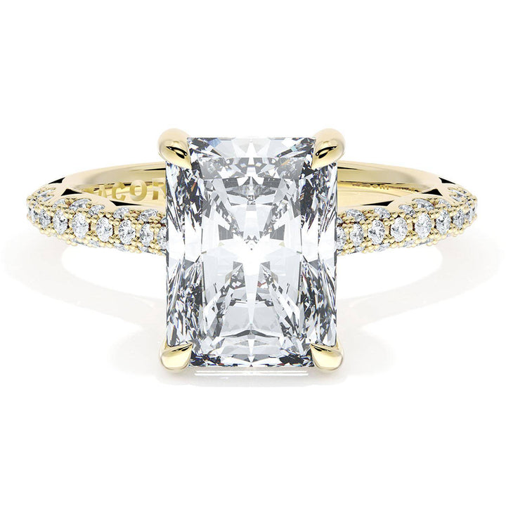 Radiant Bloom Engagement Ring