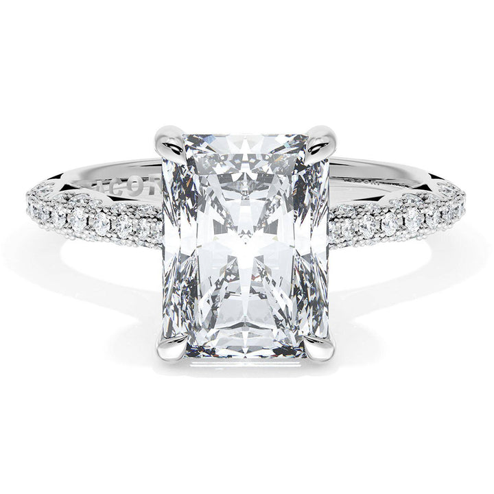 Radiant Bloom Engagement Ring