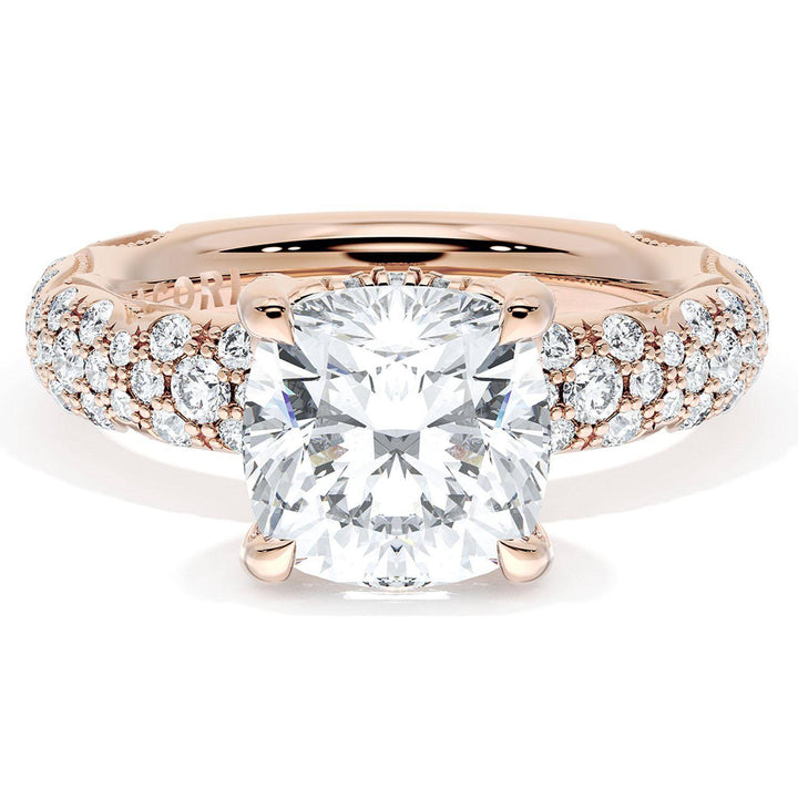 Cushion Bloom Engagement Ring