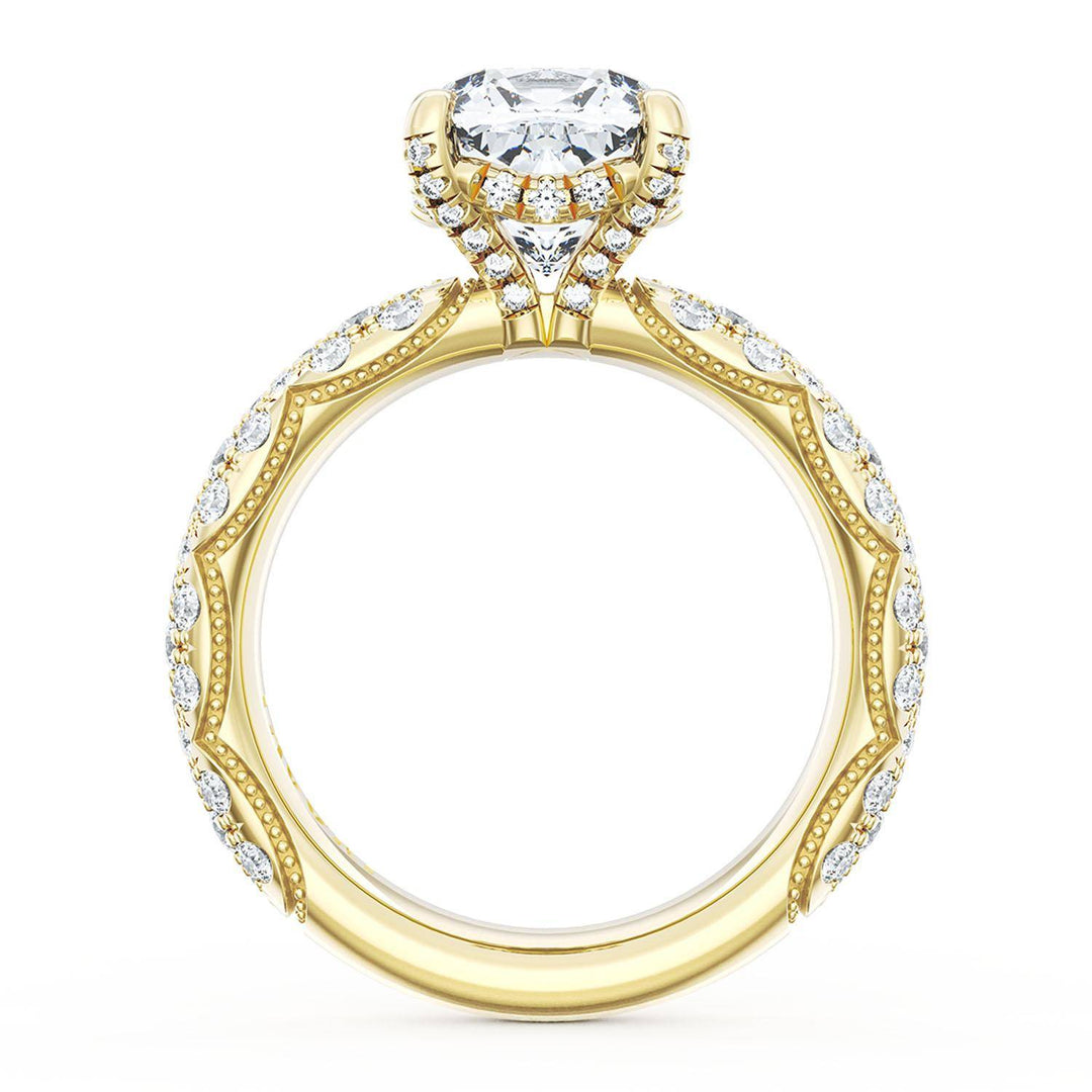 Cushion Bloom Engagement Ring