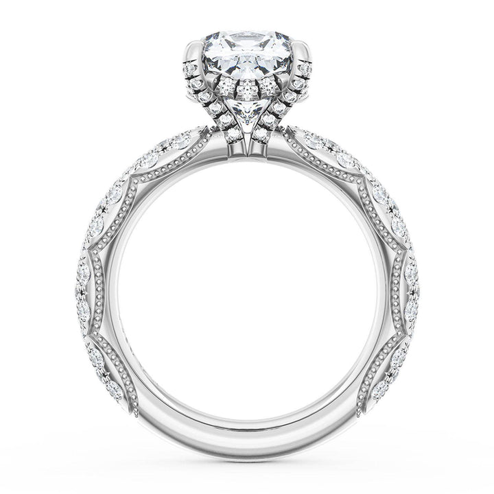 Cushion Bloom Engagement Ring