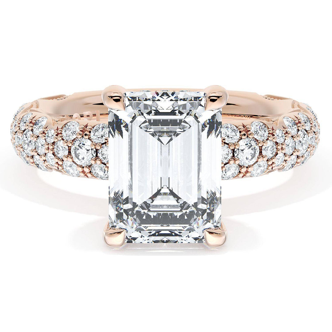 Emerald Bloom Engagement Ring