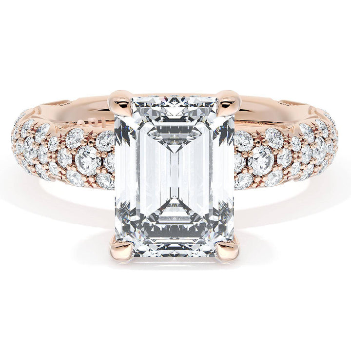 Emerald Bloom Engagement Ring