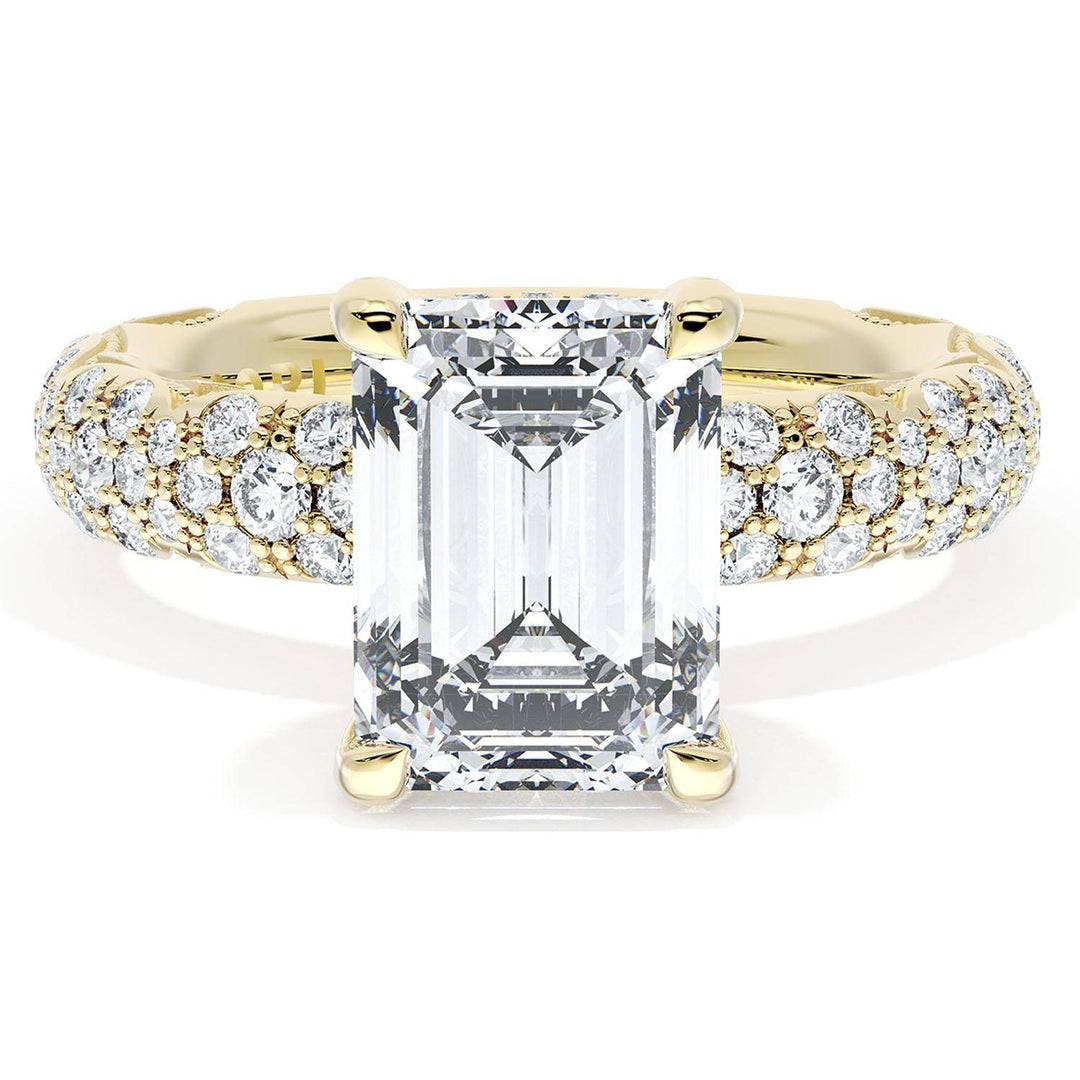 Emerald Bloom Engagement Ring