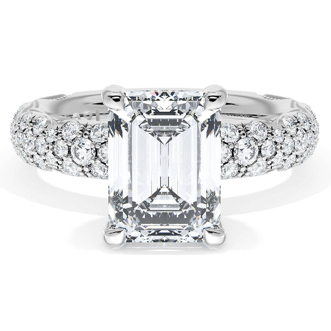 Emerald Bloom Engagement Ring