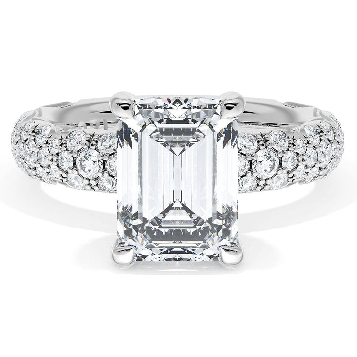 Emerald Bloom Engagement Ring
