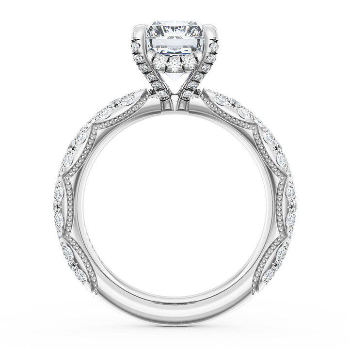 Radiant Bloom Engagement Ring