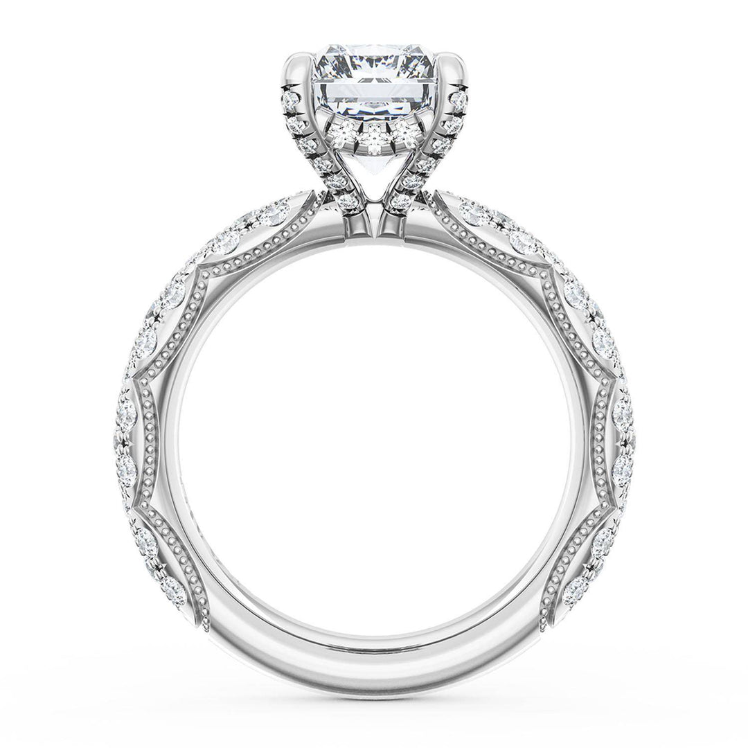 Radiant Bloom Engagement Ring