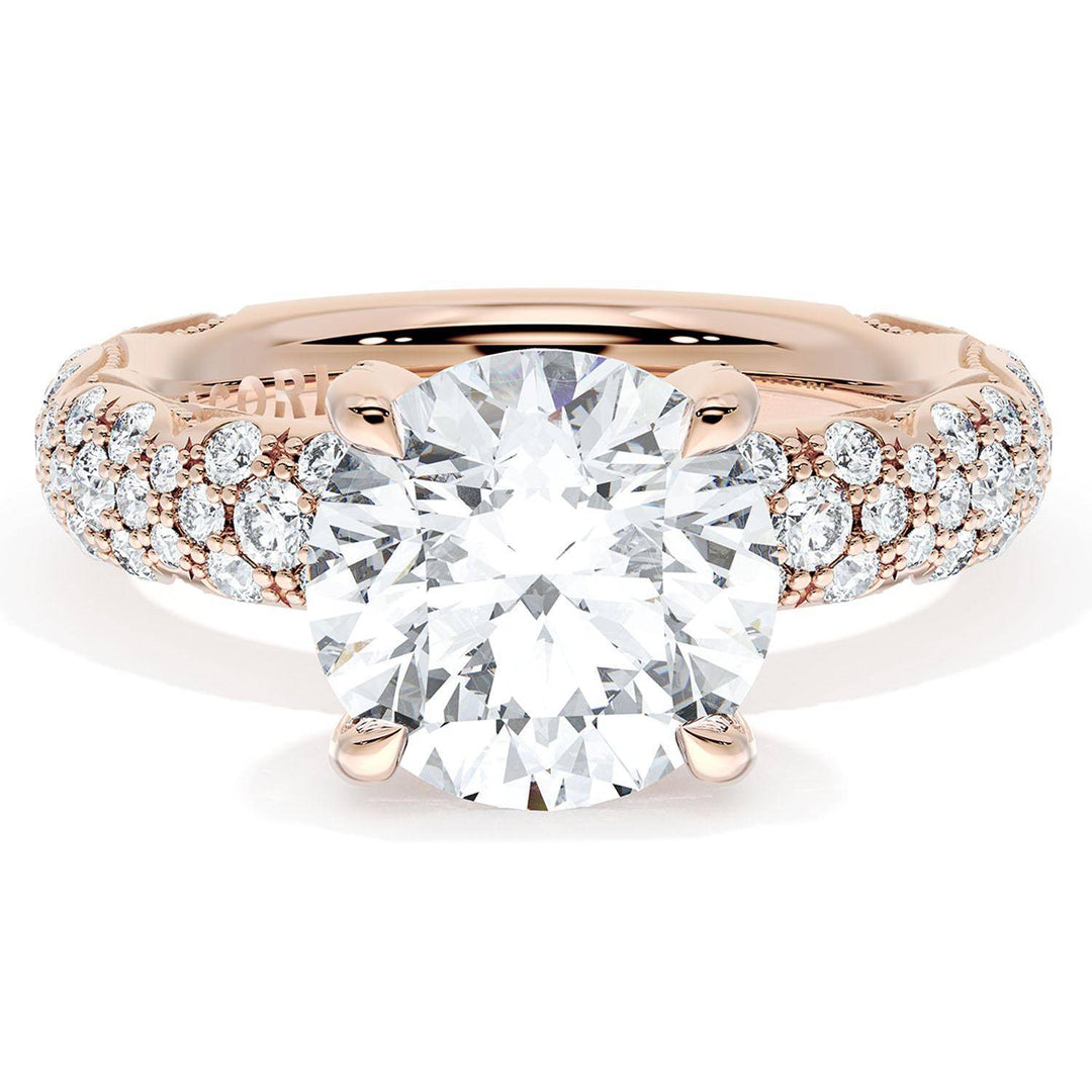 Round Bloom Engagement Ring