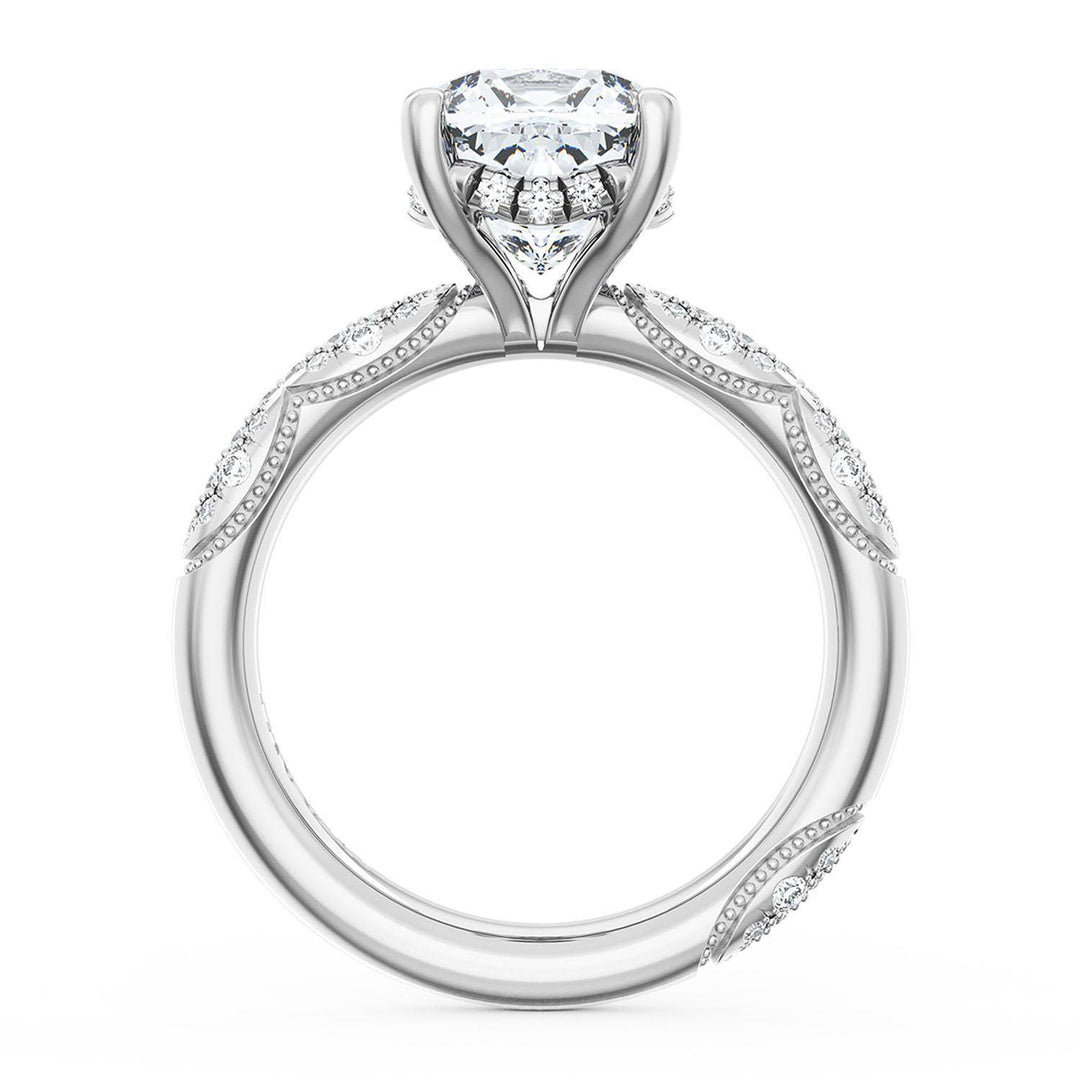 Cushion Bloom Engagement Ring