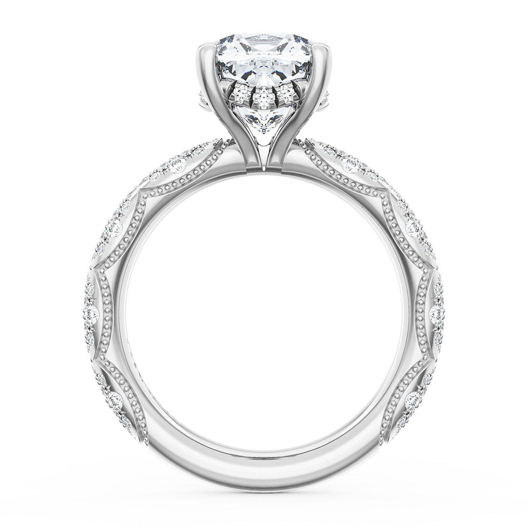Cushion Bloom Engagement Ring