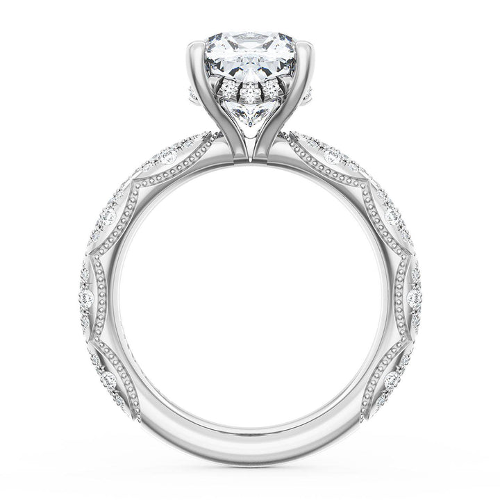 Cushion Bloom Engagement Ring