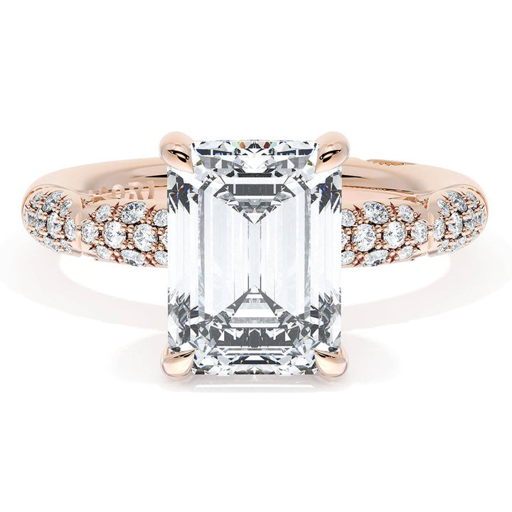 Emerald Bloom Engagement Ring