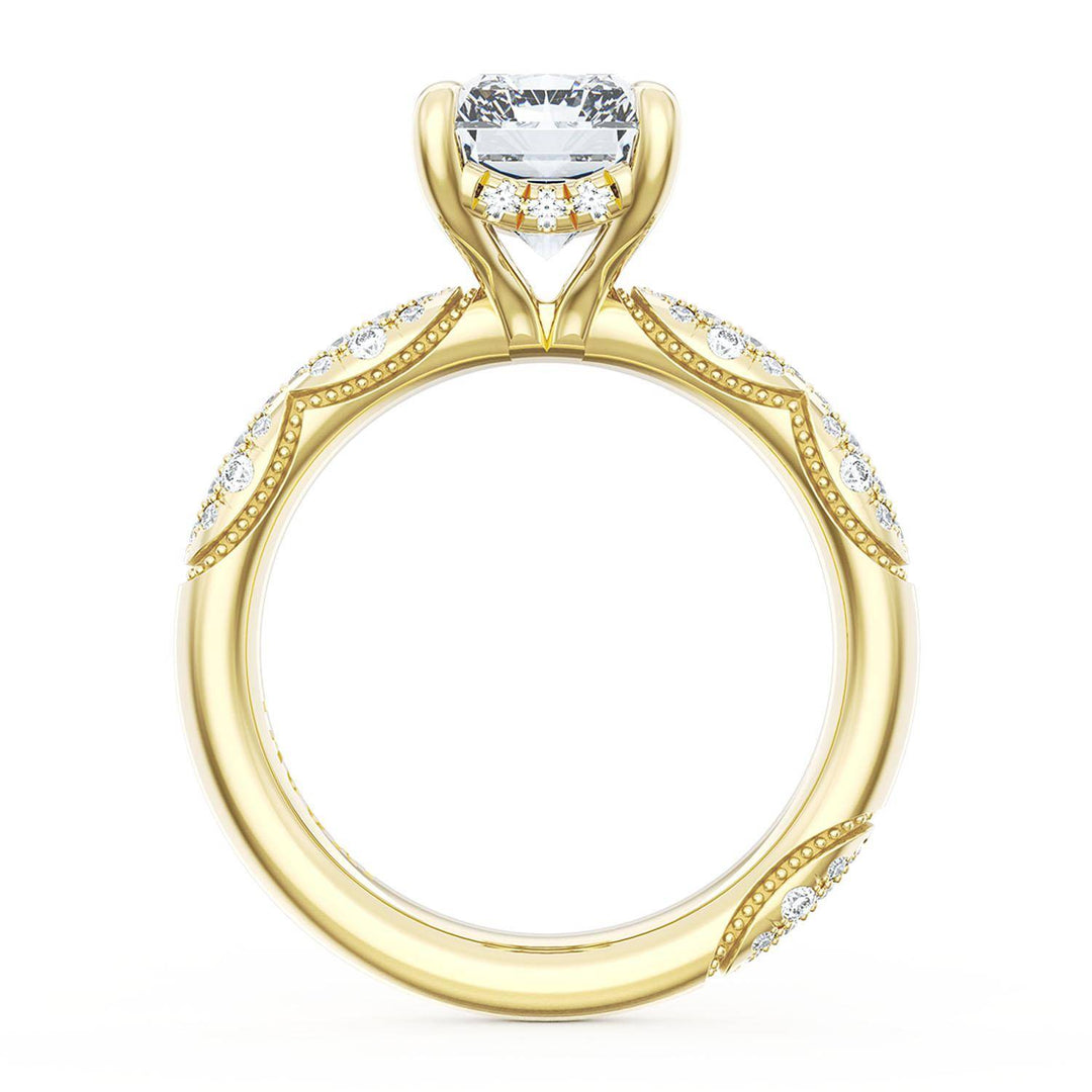 Radiant Bloom Engagement Ring