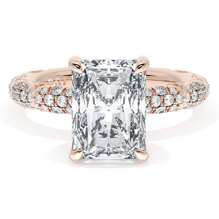 Radiant Bloom Engagement Ring