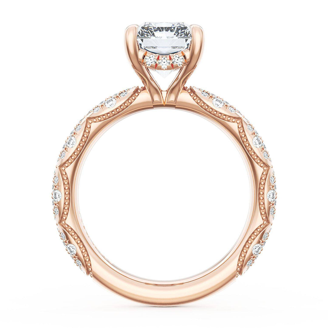 Radiant Bloom Engagement Ring