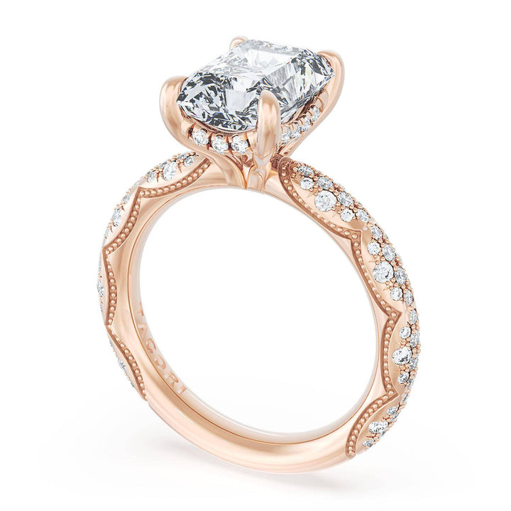 Radiant Bloom Engagement Ring