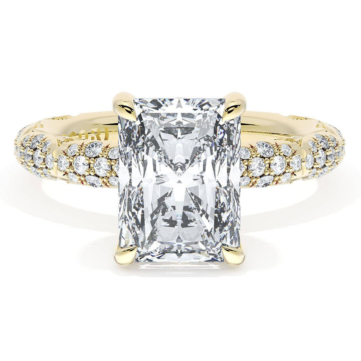 Radiant Bloom Engagement Ring