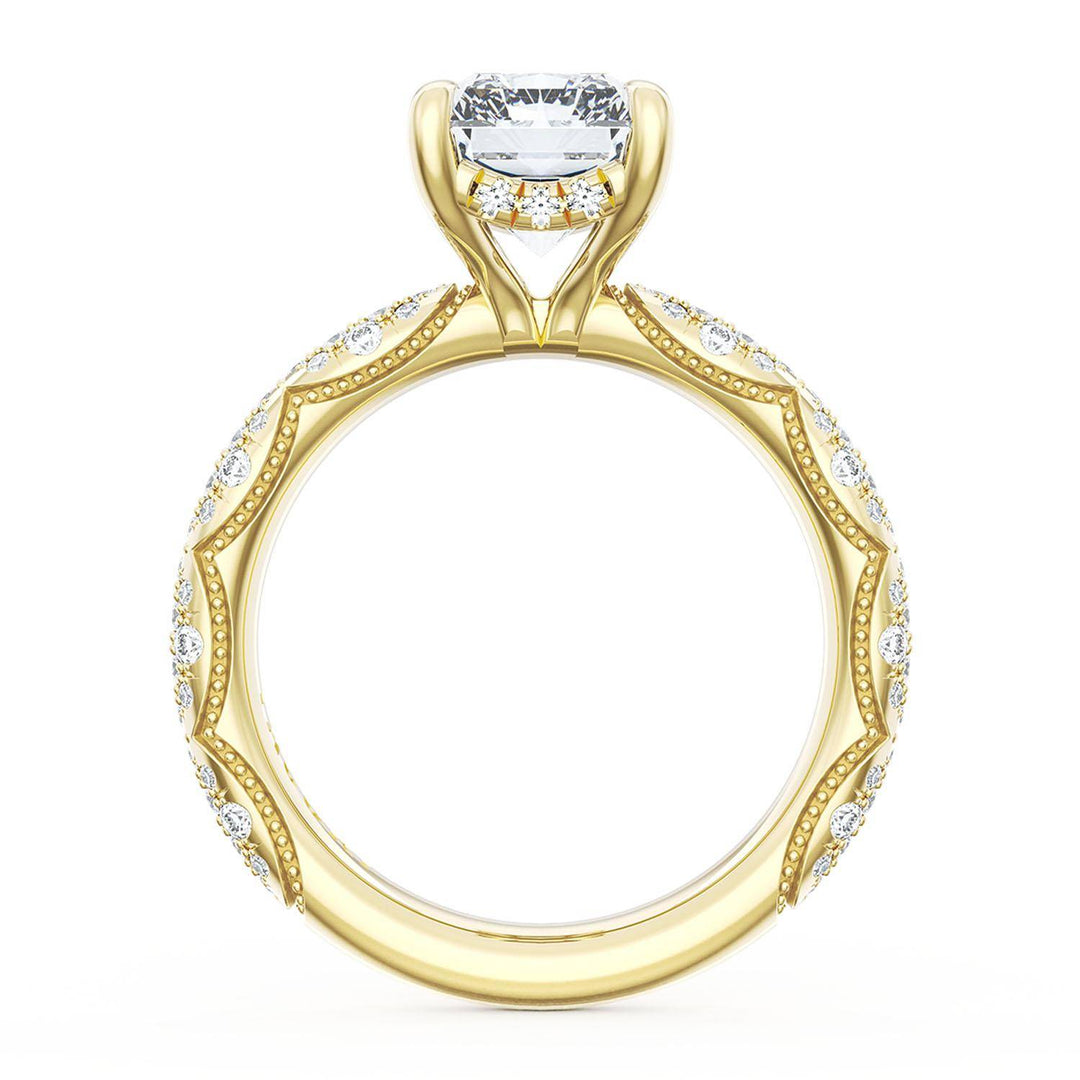 Radiant Bloom Engagement Ring