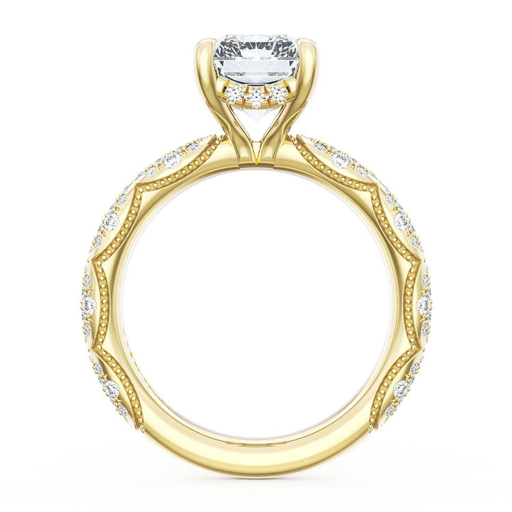 Radiant Bloom Engagement Ring