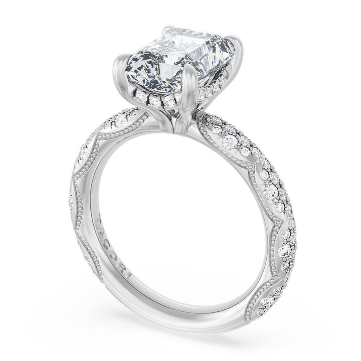 Radiant Bloom Engagement Ring