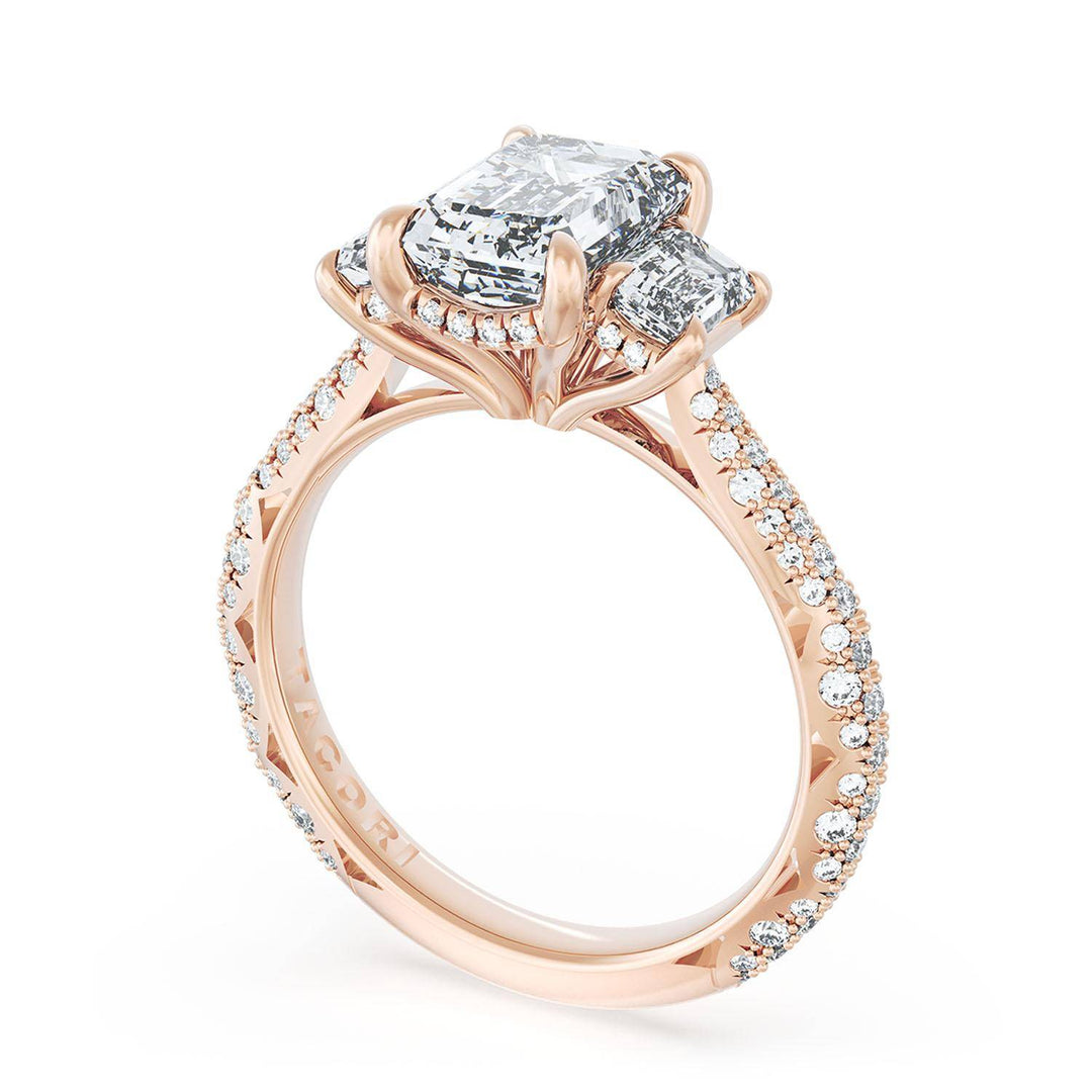 Emerald 3-Stone Engagement Ring