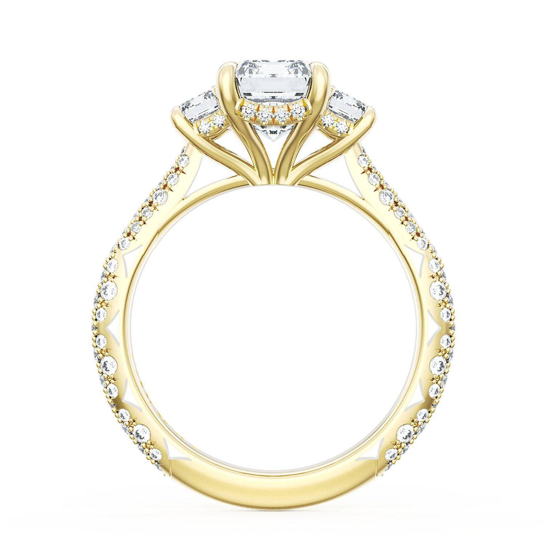 Emerald 3-Stone Engagement Ring