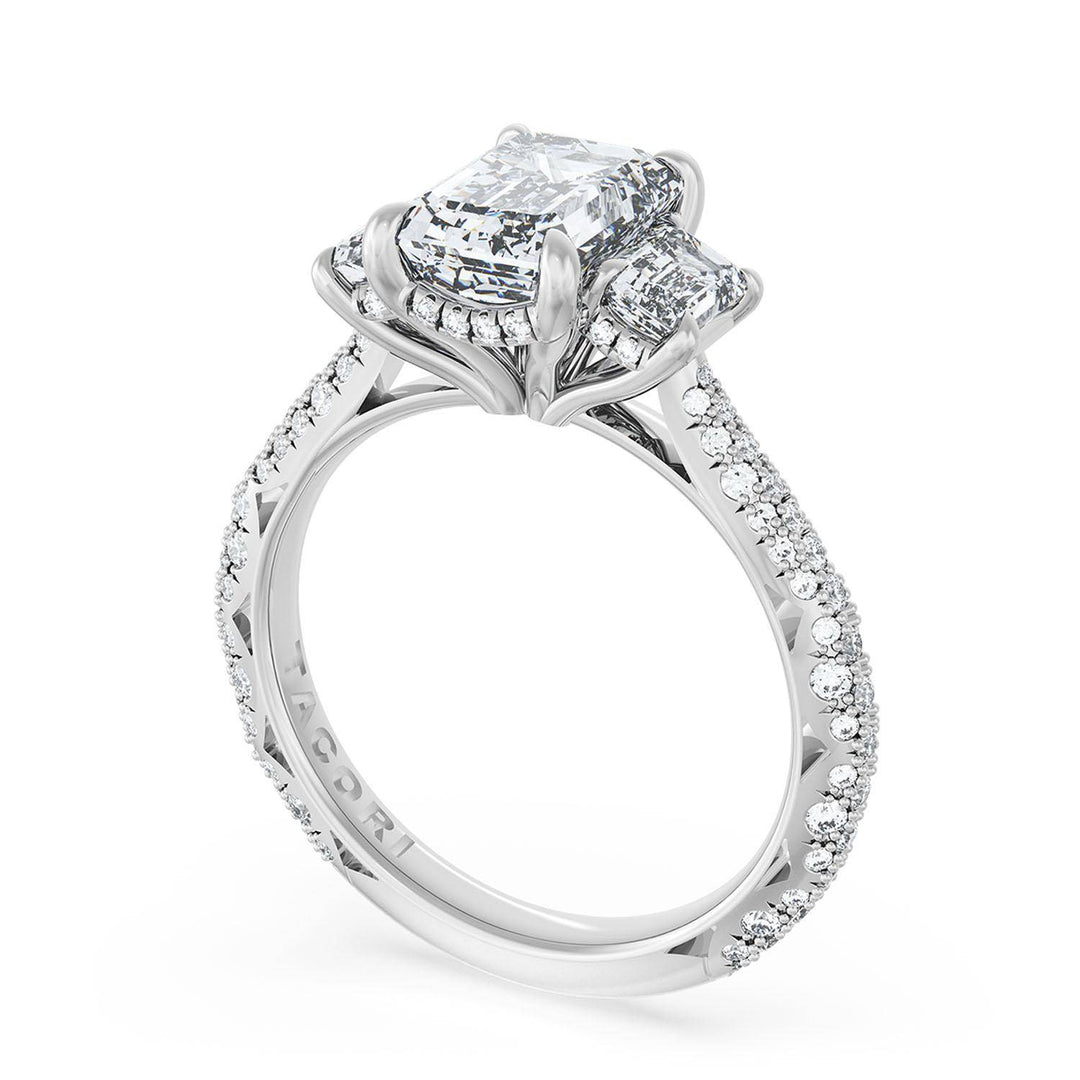 Emerald 3-Stone Engagement Ring