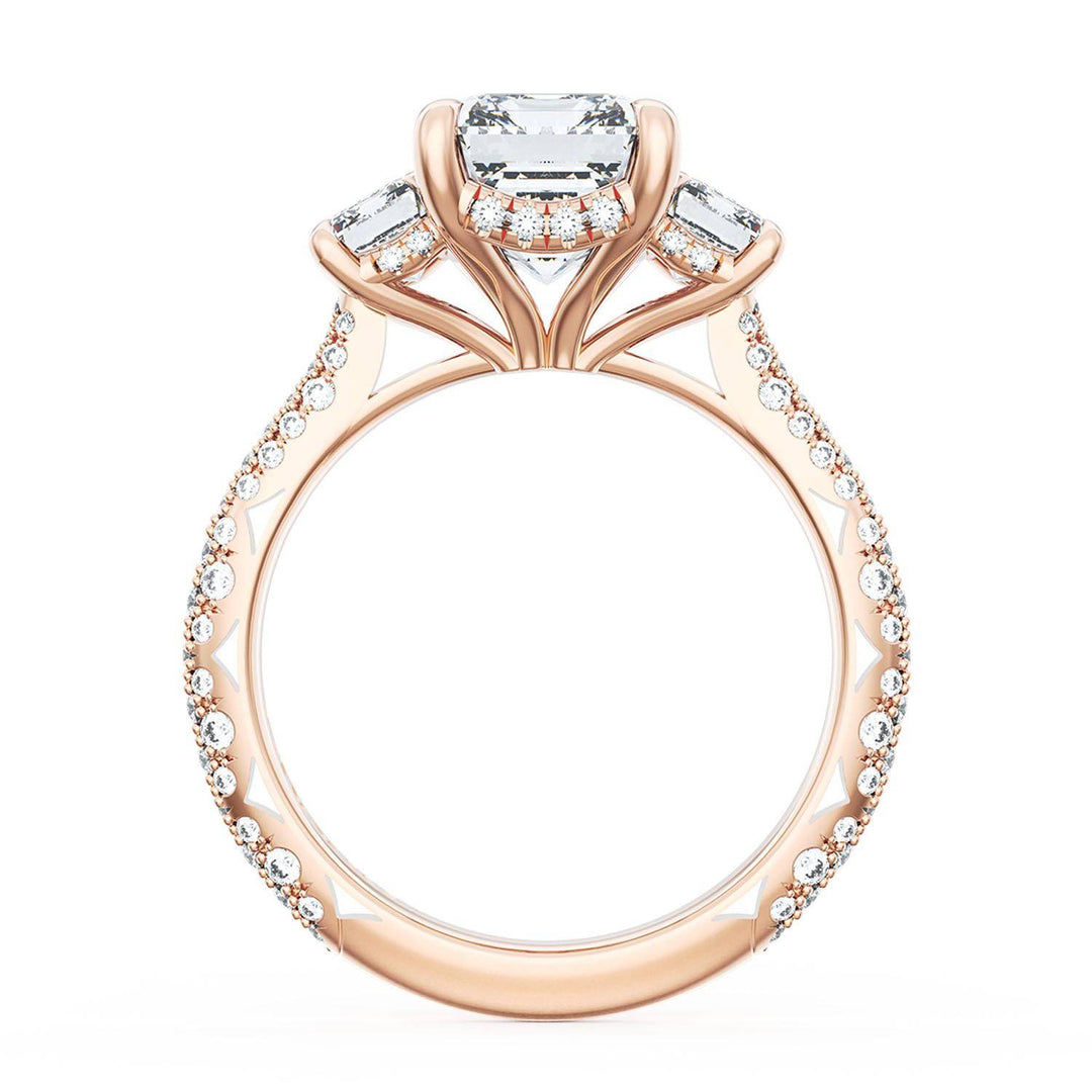 Emerald 3-Stone Engagement Ring