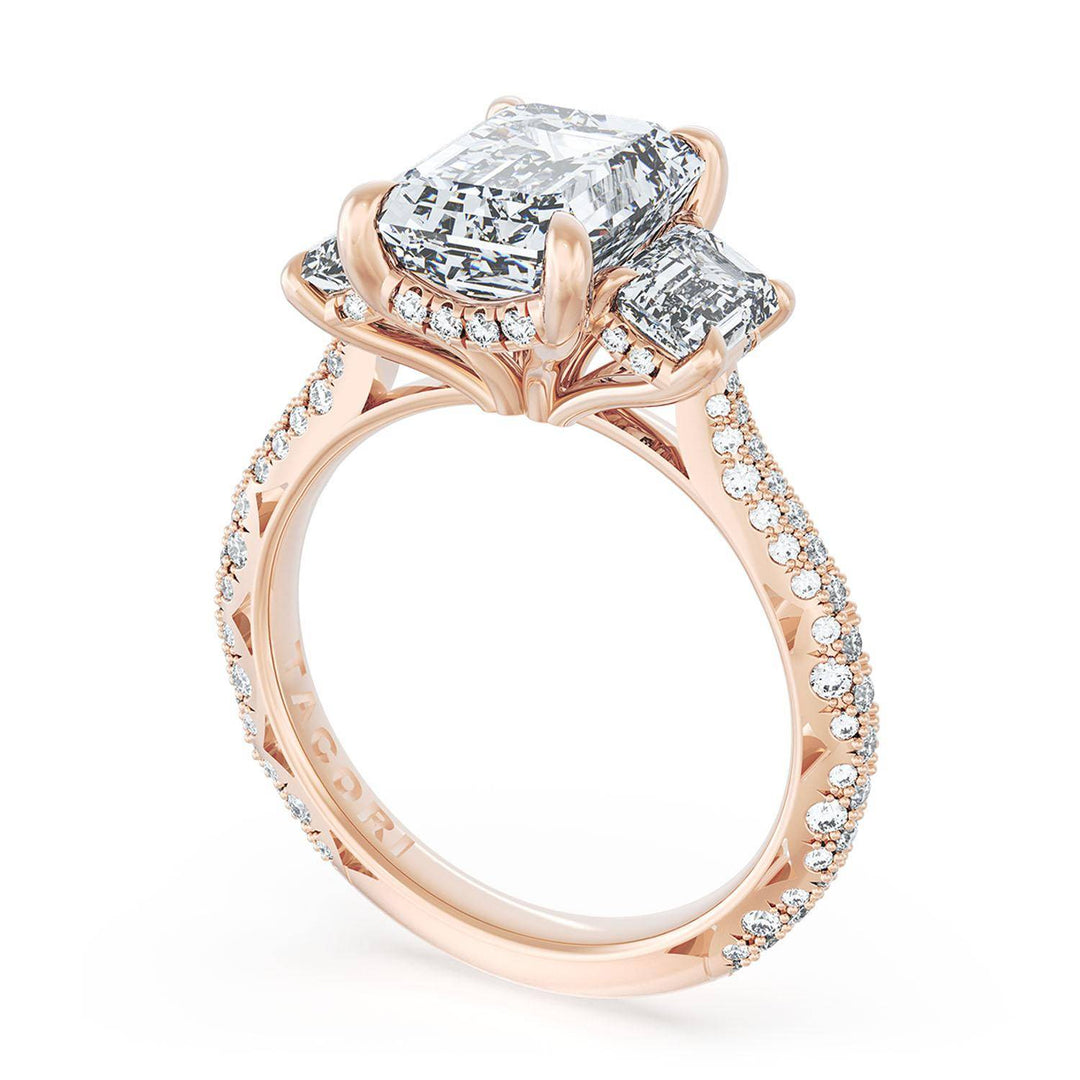 Emerald 3-Stone Engagement Ring