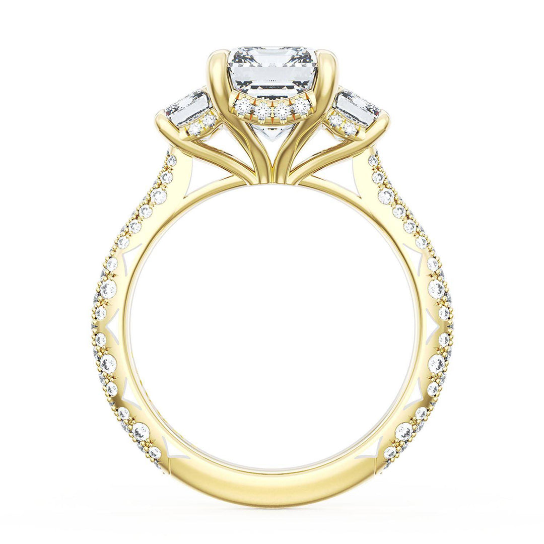 Emerald 3-Stone Engagement Ring