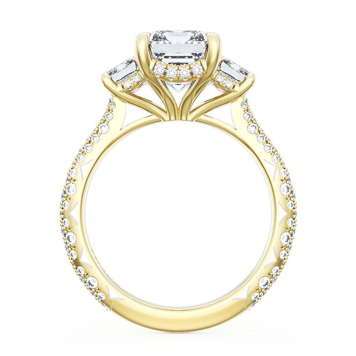 Emerald 3-Stone Engagement Ring