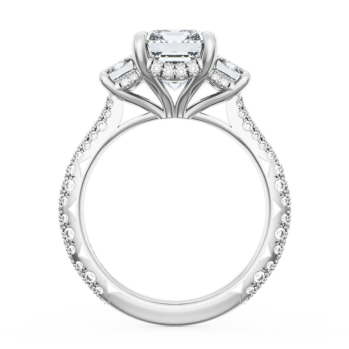 Emerald 3-Stone Engagement Ring