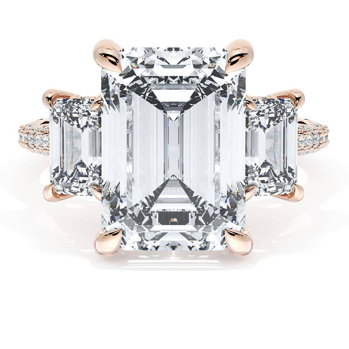 Emerald 3-Stone Engagement Ring