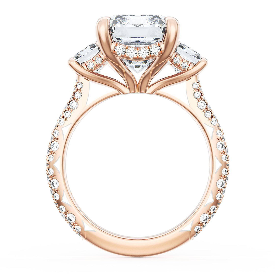 Emerald 3-Stone Engagement Ring