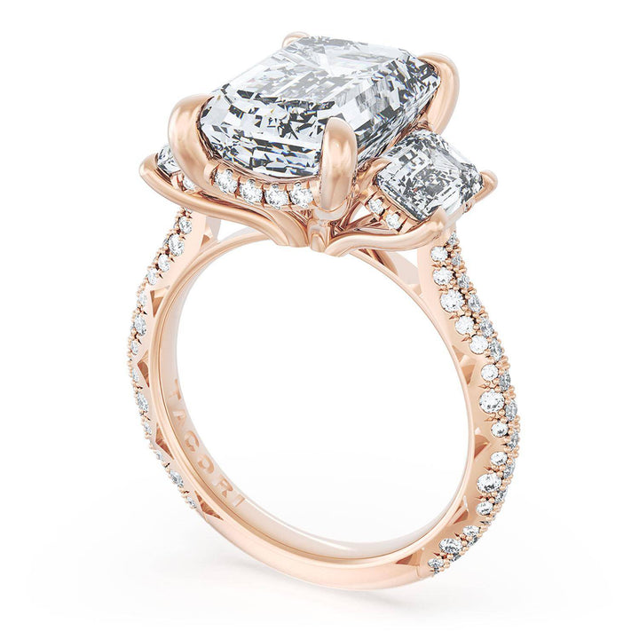 Emerald 3-Stone Engagement Ring