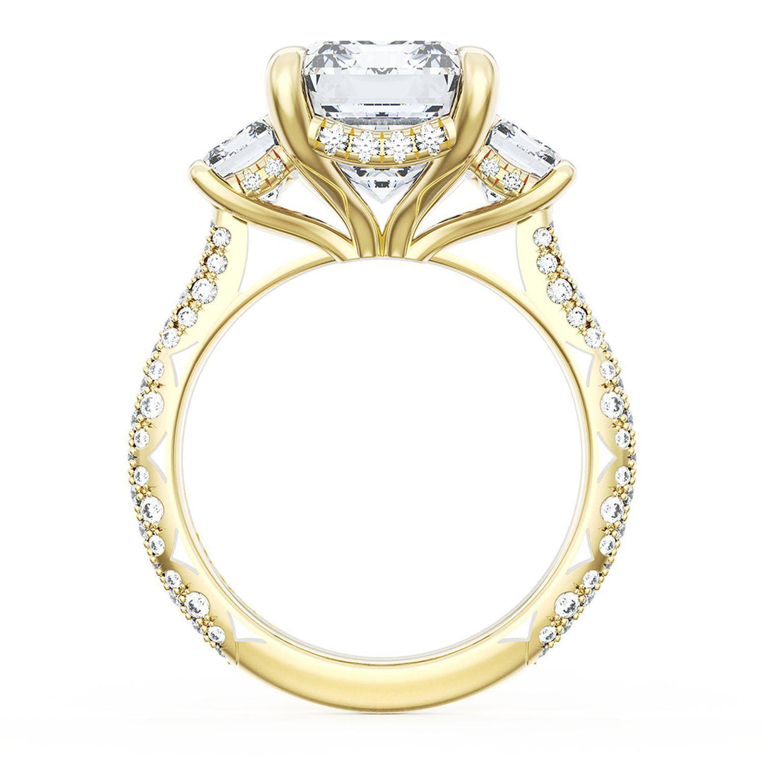 Emerald 3-Stone Engagement Ring